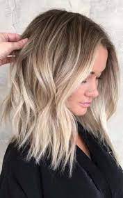 25 Ideas Hair Color Ombre Blonde Balayage Long Bob Haircuts Hair Haircolorbalayage Medium Length Hair Styles Medium Blonde Hair Medium Hair Styles