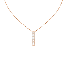 Diamond jewelry in a contemporary style to be worn every day. Messika Rose Gold Necklace With Diamonds My First Diamond 6605mk07520 Pg Pere Quera 1887