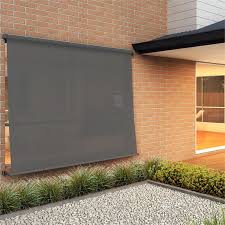 Windoware 2100 X 2100mm Black Sunscreen Retractable Outdoor Blind Outdoor Blinds Exterior Blinds Blinds