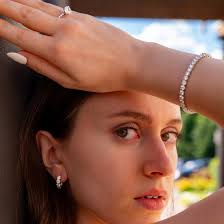 Clara Large 3.00 CTW Moissanite Hoop Earrings