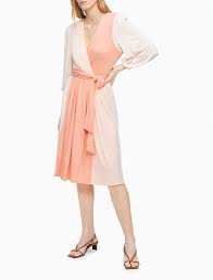 Shop dress wrap shawl at target.com. Colorblock V Neck 3 4 Sleeve Belted Wrap Dress Calvin Klein