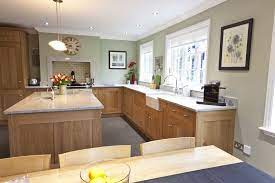 The 16 Best Paint Colours To Go With Oak Or Wood Trim Floor Cabinets And More Light Oak Cabinets Kitchen Colors Kitchen Remodel
