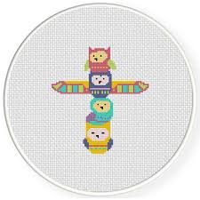 The tutorials for the owl cross stitch are extensively documented covering every single detail of the whole process. Totem Owl Cross Stitch Pattern Daily Cross Stitch