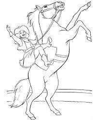 The coloring pages introduce children with ears, mouths and eyes of animals that require more attention and creativity to color. Cowgirl Doing Circus Horse Coloring Page Horse Coloring Pages Horse Coloring Super Coloring Pages