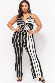 Black And White Striped Romper Plus Size Product Name Plus Size Striped Jumpsuit Category Clearance Zero Price 45 Vestidos Looks Roupas