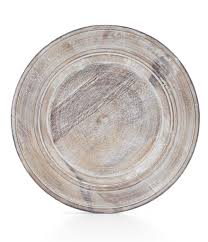 Southern Living Burnt Whitewashed Mango Wood Charger Plate Dillard S Wood Chargers Wood Plate Chargers Charger Plates