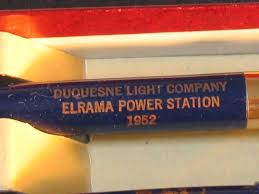 Vintage Duquesne Light Company Elrama Power Station Pen Lighting Companies Power Station Duquesne