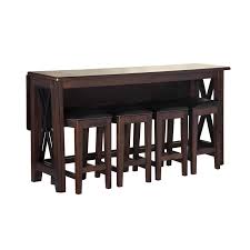 Check spelling or type a new query. Bernards Carmina 5 Piece Solid Wood Drop Leaf Counter Height Dining Set In Brown 5938 532