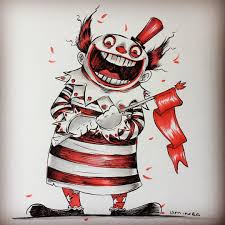I Told You Guys I Really Like Drawing These Creeps Had A Lot Of Fun With This Inktober Sketch Clowns Clowns Hallow Scary Drawings Clown Illustration Art