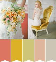 Yellow And Coral Wedding Colour Inspiration Coral Wedding Colors Wedding Colors Wedding Color Pallet