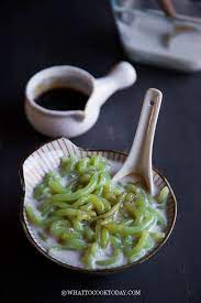 Langkah yang pertama adalah sediakan baskom untuk tempat bahan dari tepung beras, tepung hunkue hijau, dan tepung kanji serta tambahkan pasta pandan. Es Cendol Dawet Pandan Jelly Dessert Jelly Desserts Pumpkin Recipes Dessert Asian Desserts