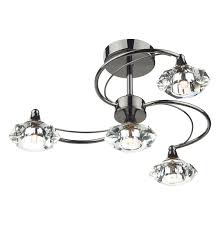 From the minka lavery lighting collection. Modern 4 Arm Semi Flush Ceiling Light With Cut Crystal Glass 9012 0387