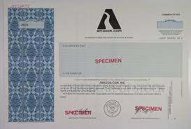 Kg 2 stock certificate, green border, pack of 15. Amazon Com Inc 1996 Specimen Stock Certificate Rarity