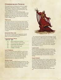 Otherworldy Patron The Lich Unearthedarcana