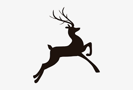 Reindeer Silhouette Jumping 15 Transparent Png Siluetas De Venados Navidenos 417x475 Png Download Pngkit