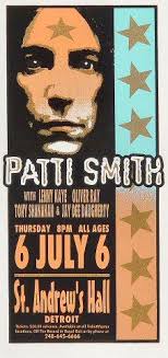 Patti Smith Vintage Concert Silkscreen from St. Andrew's Hall, Jul 6, 2000  at Wolfgang's