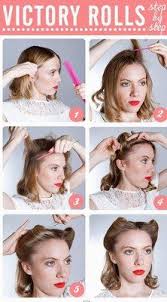 Tutorial Voor Retrokapsels Zo Maak Je Retro Victory Rolls Retrokapsels Victory Rolls Haar