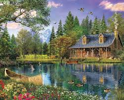 Robot Check Cabin Art Cross Paintings Landscape Walls