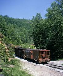 Southern Railway Loaded Coal Train On The Upper Horseshoe Curve Southern Railways Train Caboose Photos