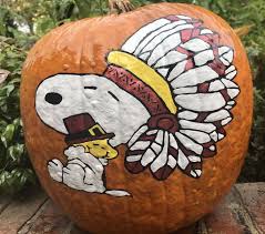 Pin By Smd Inc On Halloween Pumpkins Hand Painted Pumpkin Painted Pumpkins Thanksgiving Crafts
