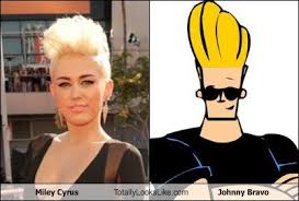 Miley Cyrus Totally Looks Like Johnny Bravo Johnny Bravo Funny Kids Miley