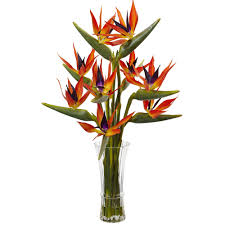Bird Of Paradise Bouquet Care 32 H Large Faux Birds Of Paradise In Vase Tropical Flower Arrangements Birds Of Paradise Flower Birds Of Paradise