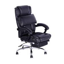 homcom sku 921 001 homcom 42 pu leather adjustable executive office chair w footrest exten stylish office chairs office chairs walmart office chair cushion