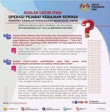 Pekeliling perkhidmatan bilangan 8 tahun 2002 senarai kelayakan yang diiktiraf oleh kerajaan yang perlu digunakan dalam urusan perlantikan ke dalam perkhidmatan awam. Jabatan Penerangan Negeri Sabah On Twitter Soalan Lazim Faq Operasi Pejabat Kerajaan Semasa Perintah Kawalan Pergerakan Bersyarat Berdasarkan Surat Edaran Jpa Saraan S 256 6 31 Jld 6 6 Bertarikh 2 Mei 2020 Boleh Dimuat Turun Melalui