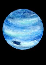 Neptune Watercolour Painting By Pattokarts Patti2905 Watercolor Painting Space Planets Neptune Planet Painting Planets Art Planet Drawing