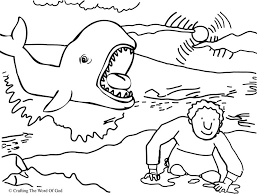Keep your kids busy doing something fun and creative by printing out free coloring pages. Jonah And The Fish Coloring Page Crafting The Word Of God