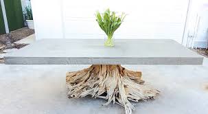 Dining room table , driftwood table, rustic table, beach house table 72 x 24 x 30 or 36 high (pictured is 72l x 30w x 30 or 36h) driftwoodtreasures. Driftwood Stump And Concrete Dining Table
