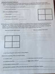 Pedigrees practice human genetic disorders key. Solved Name Date Period Genetics Unit Review Worksheet Chegg Com