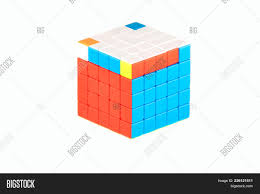 Hold the rubik's cube as shown, now twist the top face until at least 2 corners are in the right location as a, b or a, d or b, c as shown below. Rubik S Cube Five On Image Photo Free Trial Bigstock