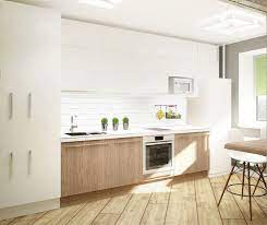 Кухня деревянный низ белый верх