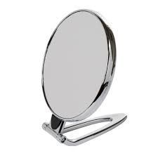 Miroir Rond Sur Pied Double Face Grossissant Argente Organisateur Et Miroir Grossissant Accessoires De Salle De Bain Et Wc Decoration Gifi