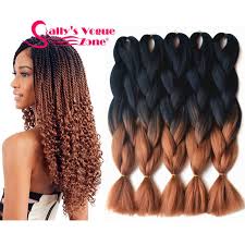 Ombre Vlechten Haar Synthetische Vlechten Haarverlenging Two Tone Zwart Bruin 100 G Stk Ombre Braid In Hair Extensions Kanekalon Braiding Hair Synthetic Hair