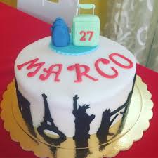 Travel Cake Fondant Happy Birthday Marco Torte