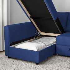 Friheten Sleeper Sectional 3 Seat W Storage Skiftebo Blue Ikea Corner Sofa Bed With Storage Sofa Bed With Storage Bed Storage