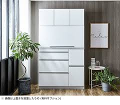 楽天市場 食器棚 レンジ台 幅120 ナポリ スライドアップ扉 中が見えない 家電が隠せる フラップ扉 キッチン収納 幅119 5 ホワイト 鏡面 完成品 日本製 送料無料 手作り家具工房 食器棚専門店 レンジ台 手作り家具 棚