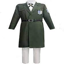 Amazon.com: Attack on Titan Cosplay Costume Scout Regiment Season 4 Uniform  Suit Party Outfit (Custom Made) : Clothing, Shoes & Jewelry