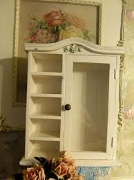 Home antique cabinets antique wall cabinets (27). Small Wall Mount Curio Cabinet W Glass Door Amp 5 Shelves Shabby Vintage Style Unknown Wall Curio Cabinet Curio Cabinet Small Wall