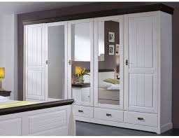 This is asiatisches sideboard (nr.5) aus massivholz mit rattan verziert im kolonialstil. Kleiderschrank Melina 5 Turig Kiefer Massiv Weiss Kolonial 315cm Breit Mit Spiege 1 499 00