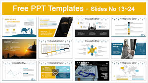 Islamic Mosque Sunset Powerpoint Templates For Free