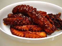 Braised Octopus Muneo Jorim Recipe Octopus Recipes Spicy Recipes Korean Food