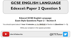 You can download karnataka state board streams english workbook 2nd puc answers and solutions pdf. Gcse English Language Paper 2 Section A Question 5 Edexcel Revision 2017 Youtube