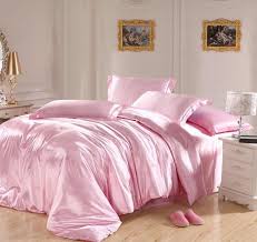 Light Pink Bedding Sets Silk Satin Super King Size Queen Double Quilt Duvet Cover Fitted Bed Sheet Linen Bedspreads Doona Bedlinen Twin Comforter Cover Bedspread Set From Sweethome01 112 33 Dhgate Com