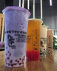 Milk Tea W Onezo Boba Drink Bubble Tea Boba Bubble Milk Tea