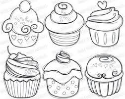 No Etsy Um Marketplace Global De Artigos Vintage E Feitos A Mao Cupcake Drawing How To Draw Hands Digital Stamps