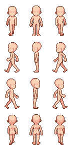 キャラチップ素体48x72 mytyl0 のイラスト pixiv ピクセルアート ドット絵 イラスト