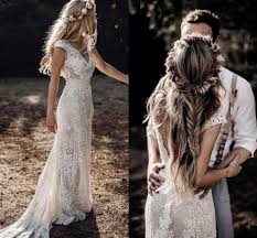 Large selection of wedding dresses weddings & events in united states, russia, united kingdom, india, germany, ukraine, australia, canada, france, sweden, italy, netherlands, poland, indonesia, malaysia, philippines, spain, brazil, thailand, turkey, romania, singapore, greece, south korea. Free Veil Country Boho Wedding Dresses Sheath Lace V Neck Cap Sleeve 2020 Mermaid Bridal Gowns Sweep Train Backless Robe De Mariee Al3184 From Luxuryorviese 165 96 Dhgate Com